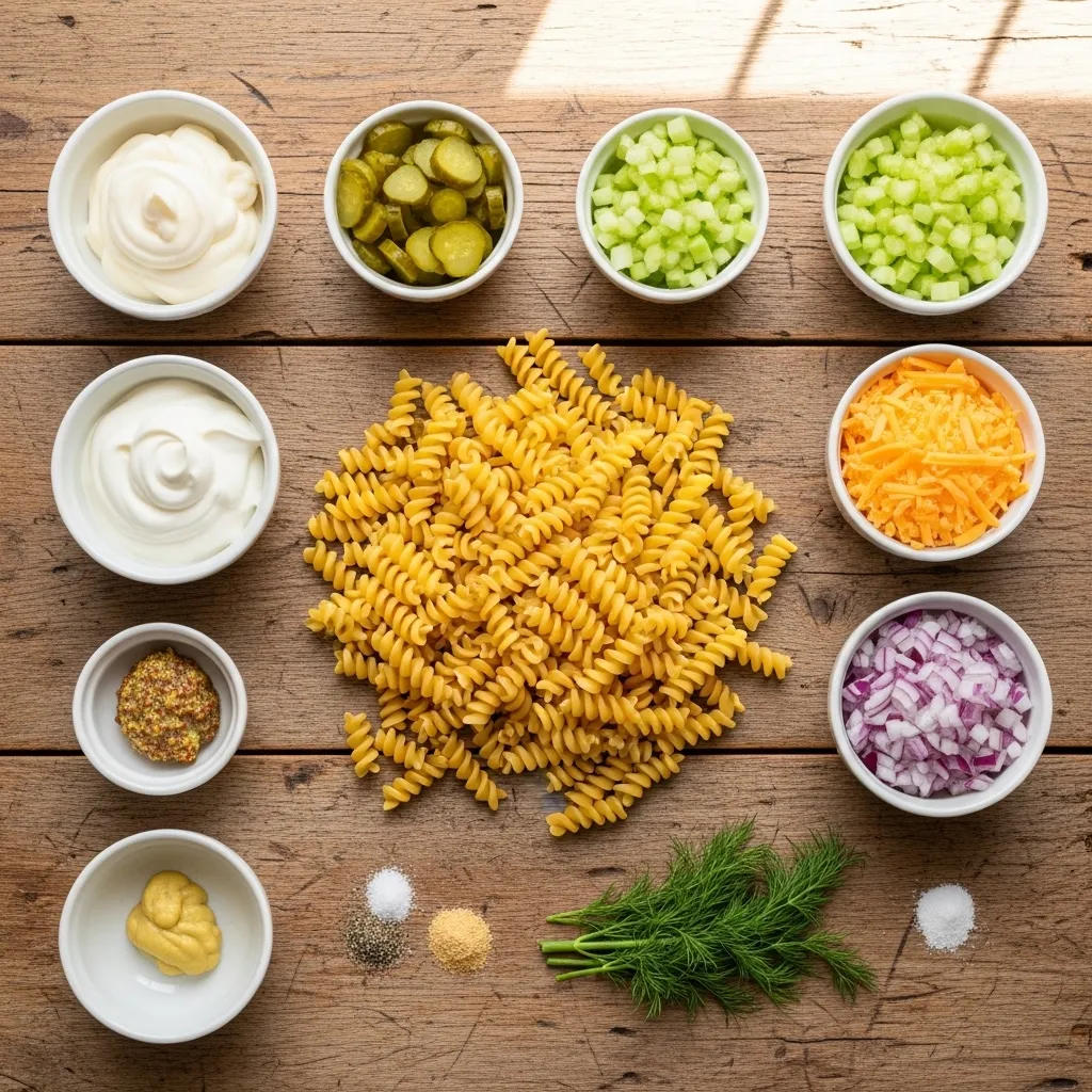 Dill Pickle Pasta Salad