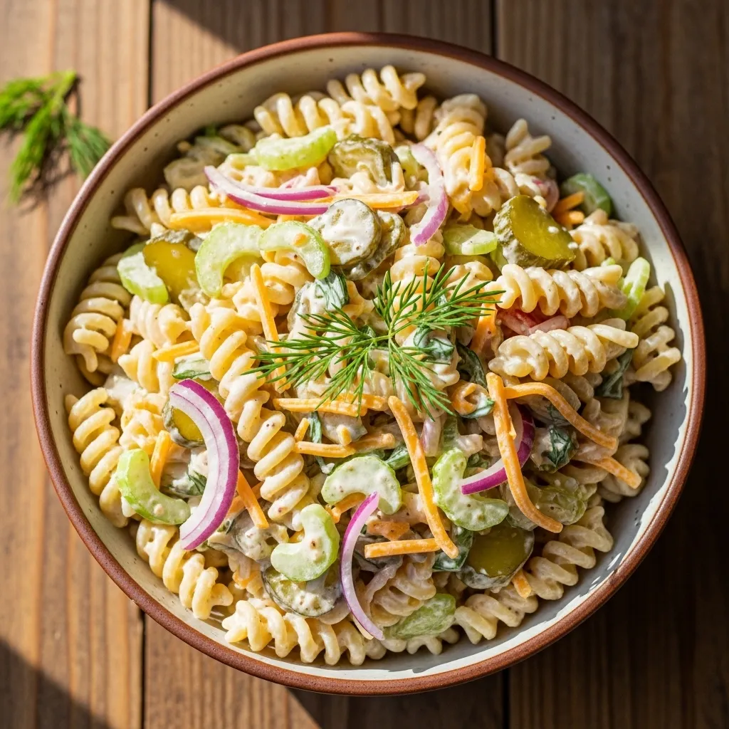 Dill Pickle Pasta Salad