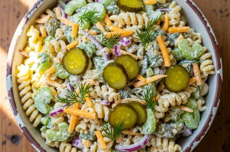 Dill Pickle Pasta Salad