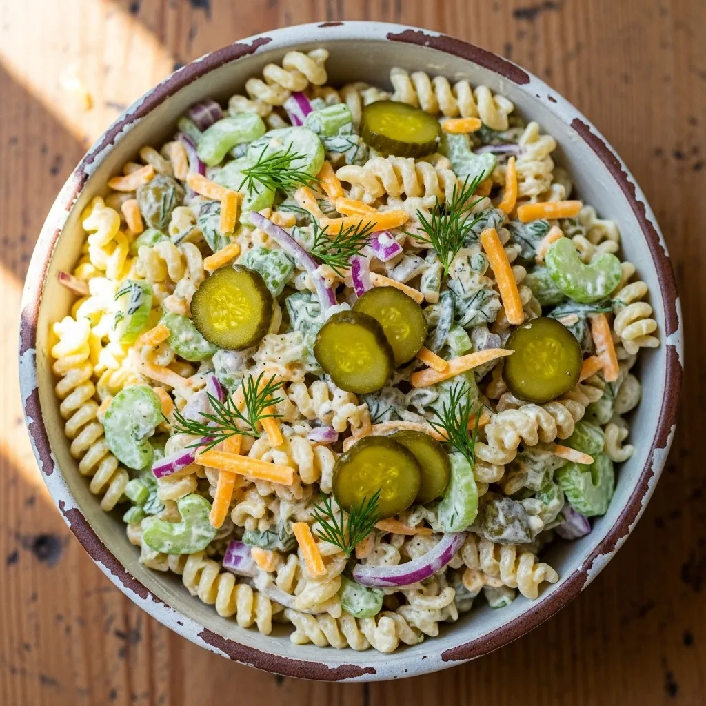 Dill Pickle Pasta Salad